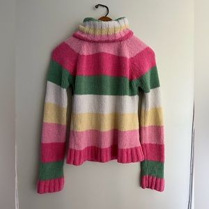 90’s multicolored striped turtleneck sweater